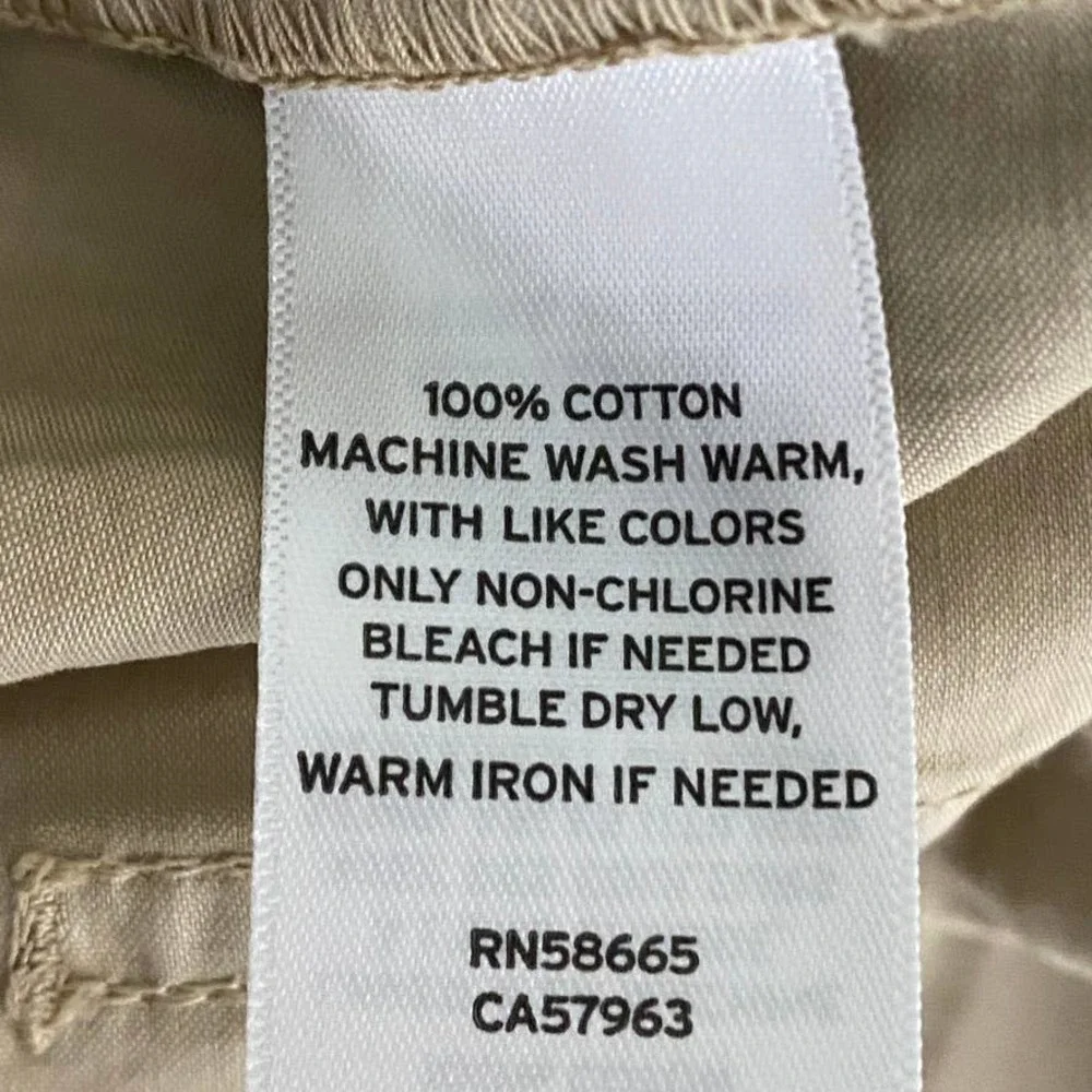 Caslon Shorts Medium Womens Khaki Cotton Drawstring Front Patch Pockets